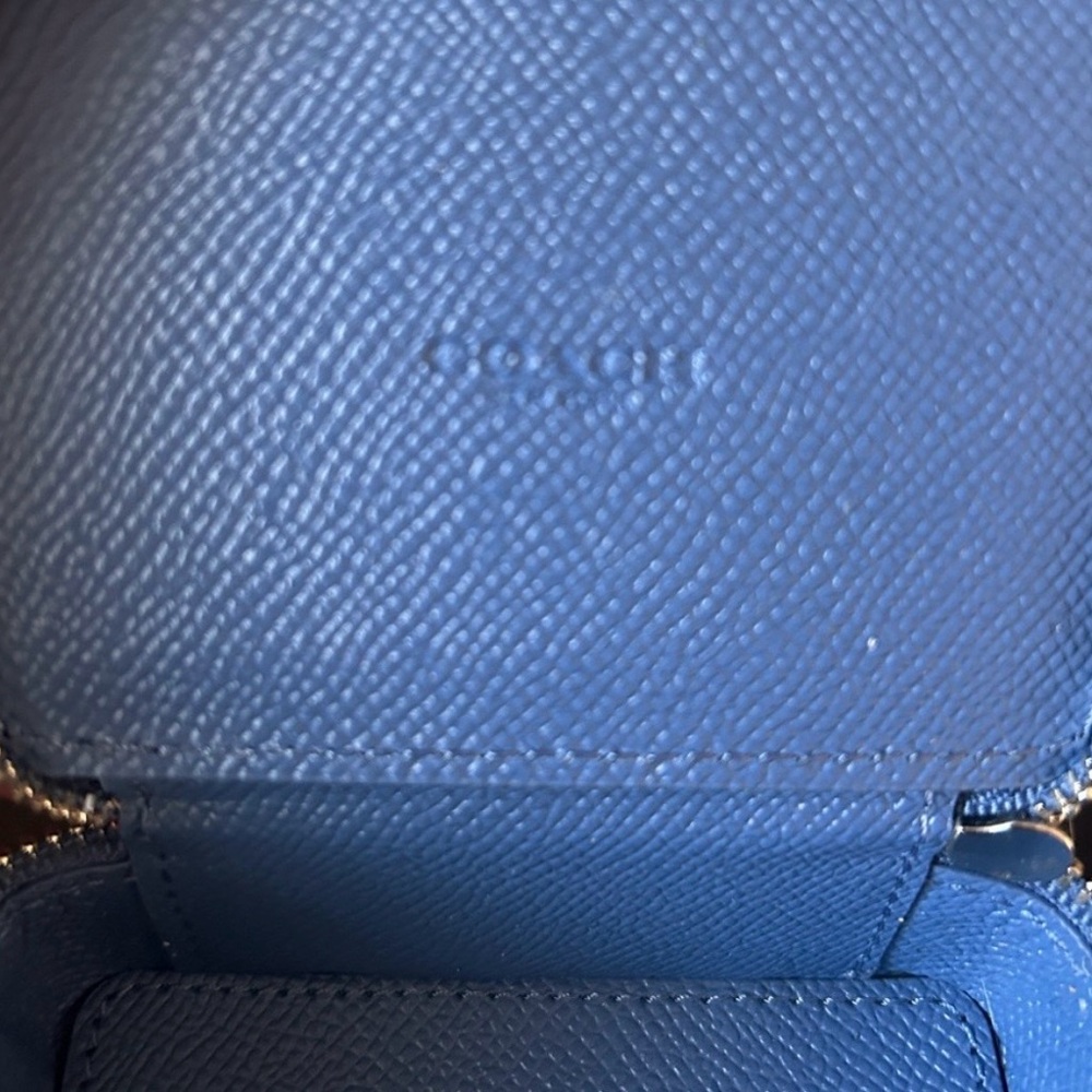 Coach Blue Leather Jewelry Box - Picture 5 of 7
